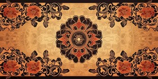 复古华丽花纹装饰图案