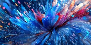 梦幻炫彩抽象爆炸图案