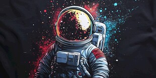 炫酷宇航员遨游璀璨星空