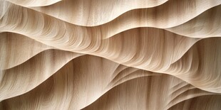 波浪形木质纹理装饰墙