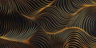 黑金线条波浪抽象纹理图案
