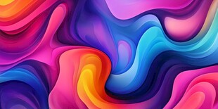 梦幻多彩流体艺术图案