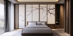 新中式雅致卧室温馨空间
