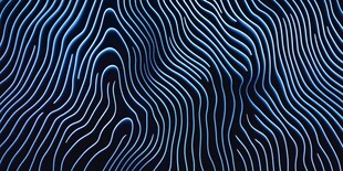 蓝色波浪线条抽象背景图