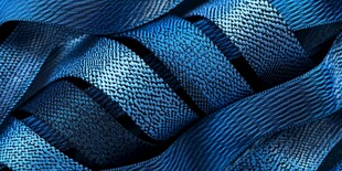 蓝色织物质感纹理特写