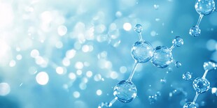 梦幻蓝色分子微观世界