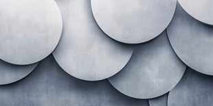 银色圆形重叠纹理背景