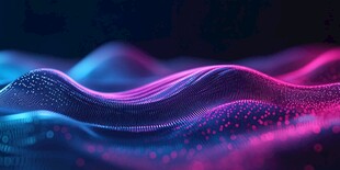 梦幻炫彩流动数据波纹