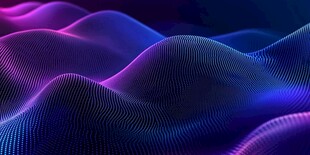 梦幻紫蓝波浪抽象背景图