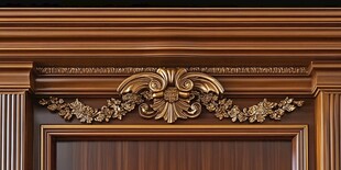 奢华雕花实木门细节展示