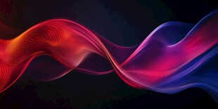 梦幻彩色飘带抽象背景图
