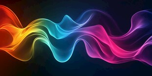 炫彩流动光波背景图