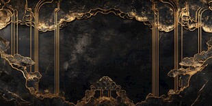 黑金中式古典华丽背景图