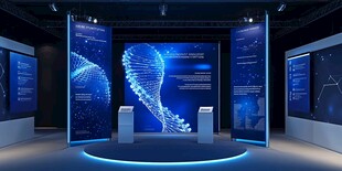 科技感DNA主题展览空间