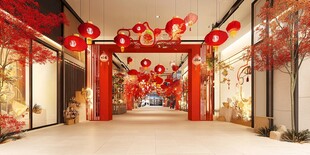 商场新春红火装饰景观