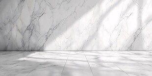 简约大理石墙面与地面空间