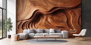 木质艺术墙客厅优雅景致