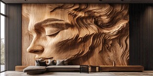 木雕艺术墙面 尽显独特美感