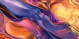 梦幻流体色彩抽象艺术图