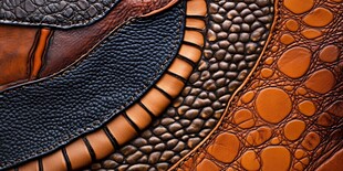 多样皮革纹理特写