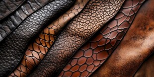 多样皮革纹理特写展示