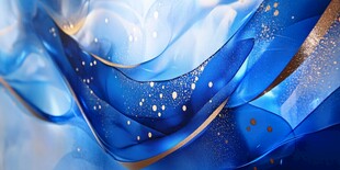 梦幻蓝金流体艺术纹理