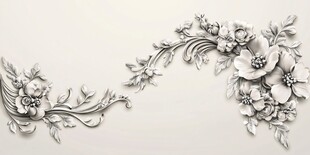 立体花卉装饰角花图案