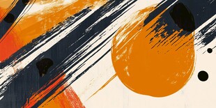 抽象笔触几何艺术背景图