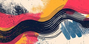 抽象多彩波浪艺术背景图
