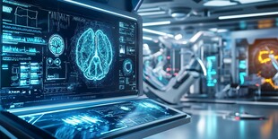 科技实验室中的智能设备展示