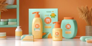 儿童洗护用品套装展示