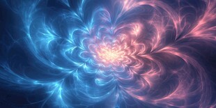 梦幻绚丽分形花朵艺术图