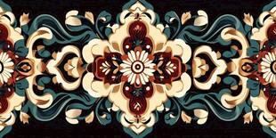 复古精美民族风花纹图案