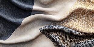 多彩拼接织物纹理特写