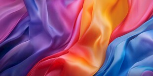 五彩丝绸的梦幻飘逸之美