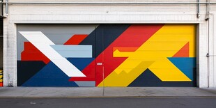 色彩斑斓的创意车库门涂鸦