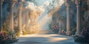 古罗马风格梦幻花园景观