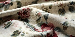 花卉图案布料特写