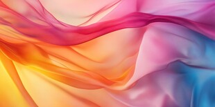 绚丽彩色飘带梦幻画面