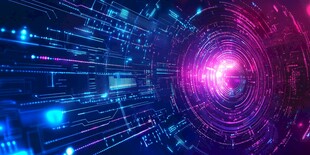 科技感未来感的炫彩隧道