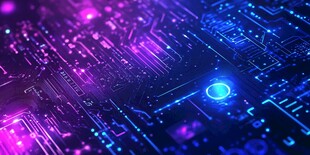 炫彩科技风电路板背景图