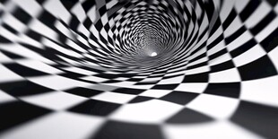 黑白旋涡图案的视觉冲击