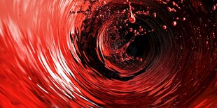 红色液体漩涡动感画面