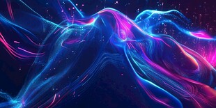 梦幻炫彩流动光影背景图