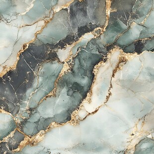 蓝绿金纹大理石纹理图案