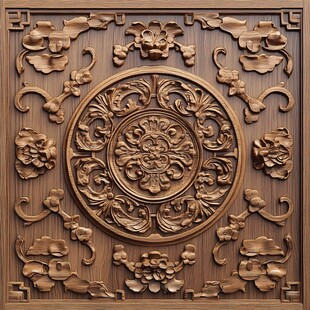 中式木雕装饰板精美图案
