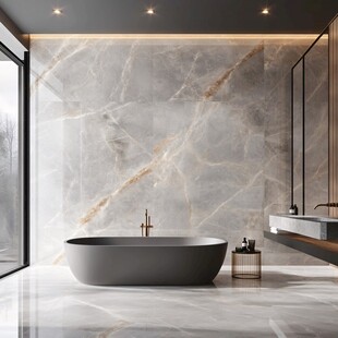 现代简约风豪华大理石浴室