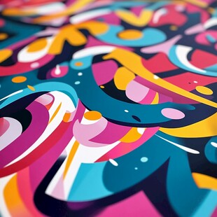 绚丽多彩抽象涂鸦艺术图案