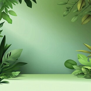 清新绿植背景图