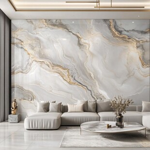 轻奢大理石客厅墙面装饰
